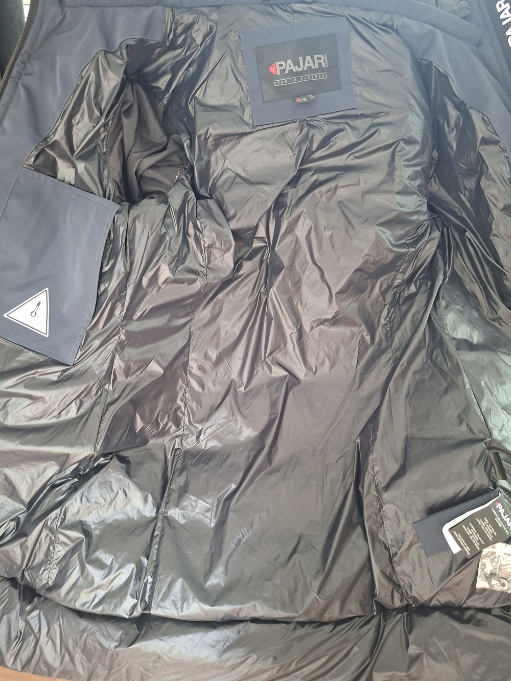 Pajar Canada Long Down Puffer Coat Brand New Never Worn Navy Large - Picture 11 of 16